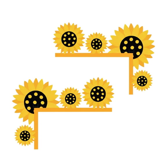 HongHeng Clearance Under $2.00 Summer Door Corner Decorations Wooden Crafts Door Top Corner Door Frame Summer Party Decorations 2Pcs