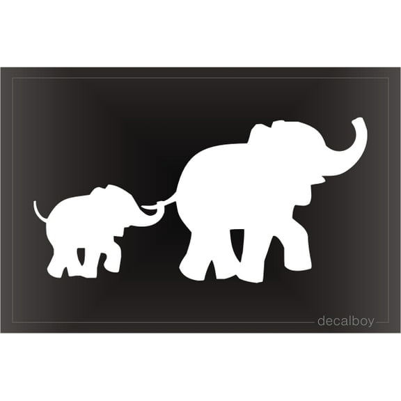 Car Decal Elephant Family Professional Sticker for Truck, Car, Tumbler, Cup, Laptop, Decor, Locker, Table, Window