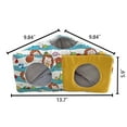 thumbnail image 3 of Hedgehog Fleece Corner Hideout Cave Collapsible Play Tunnel for Sugar Gliders,Ferrets,Hamsters,Small Animals Bed (Blue/Yellow), 3 of 10