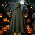 thumbnail image 6 of LEKWK Renaissance Hooded Cloak Women Medieval Velvet Cape Vintage Halloween Costume Woodland Elf Apparel Cosplay Themed Party Fancy Dress, 6 of 9