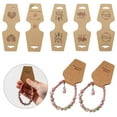 thumbnail image 2 of 50pcs Jewelry Display Card Price Tag Foldable Blank Kraft Paper Holder For Necklace Bracelet Headband Hairband Hanging Packaging Brown, 2 of 6