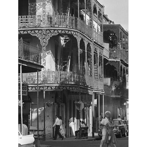 A NEW The Intricate Iron Work Balconies of New Orleans' French Quarter Canvas Posters Framed/Unframed