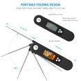 thumbnail image 5 of Meat Thermometers, High Precision Digital Food Thermometer, Backlight LCD Screen Cooking Thermometer, Instant Read Foldable Kitchen Thermometer with °F/°C, Memory Function, for Milk, BBQ, Water, 5 of 5