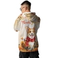 thumbnail image 5 of Happy Thanksgiving Corgi with Turkey Pumpkins Autumn Vibes All Over Print 3D Hoodie Unisex Merch Hoodies Welsh Corgi Dog Lover Gifts Idea - 12018, 5 of 6