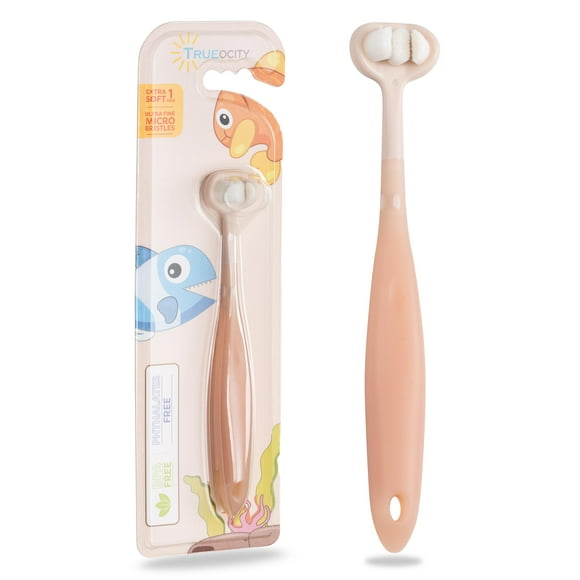 Brosse à Dents Extra Douce pour Tout-Petits, Brosses à Dents pour Tout-Petits 1-2 Dents Puissantes 3 Côtés Brosse à Dents pour Bébé 12 Mois et Plus, Brosse à Dents pour Nourrissons, Brosses à Dents pour Tout-Petits 1-3, Brosse à Dents pour Bébé (1 Pack)