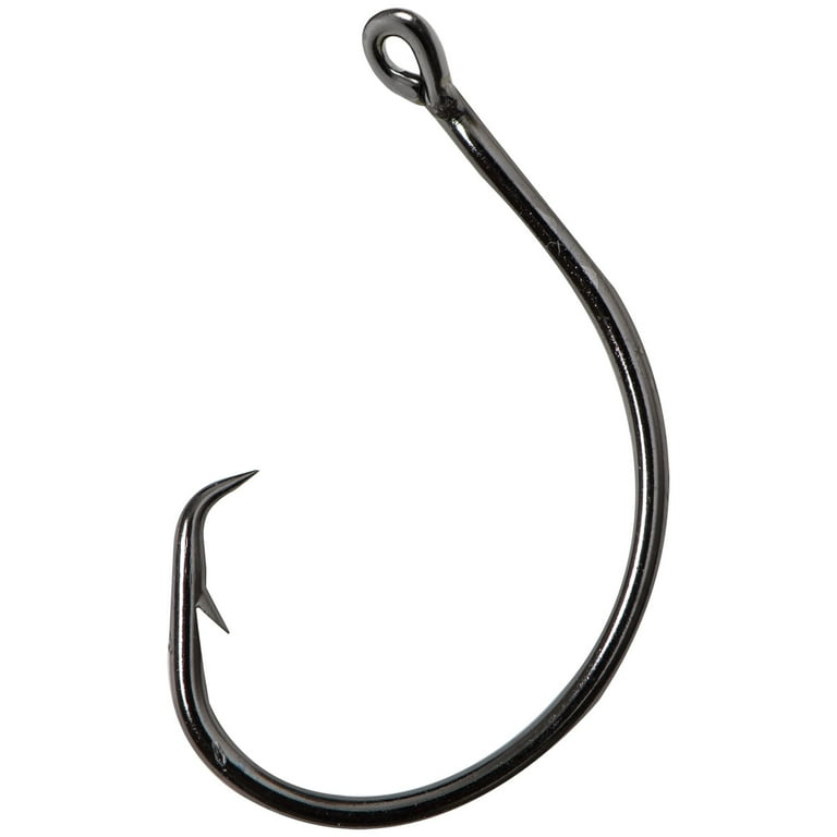 croaker fishing circle hooks Mustad Demon Perfect Offset Circle Hook - 1X Strong 4/0