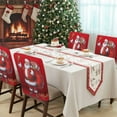 thumbnail image 4 of Red Santa Claus Chair Covers Set of 8 Merry Christmas Vintage Santa Gifts Bell Chair Back Covers Stretch Removable Washable Slipcovers Protector for Dining Room Kitchen Party Decor, 4 of 5