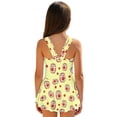 thumbnail image 2 of Uourmeti Cartoon Hedgehog & Apple Print Girls Skirted One-Piece Swimsuit - Quick Dry, Stretchy Swim Dress for Beach & Pool Vacations, 2 of 8