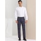 thumbnail image 3 of Pantalones de vestir a cuadros para hombre, corte regular, formales, de negocios, a cuadros Azul marino S, 3 of 6
