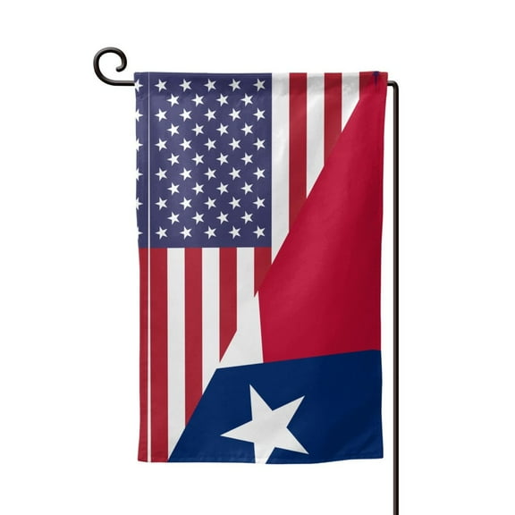 America Texas Flag Garden Flag Double Sided Small Flag Yard Home Decorative Flags Banner 12.5 x 18 Inch Square