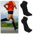 thumbnail image 2 of Unique Bargains 1 Pair Full Finger Two Toe Socks Unisex Non Slip Sticky Daily Fit Finger Socks Black, 2 of 7
