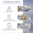 thumbnail image 3 of Decoración de pared de metal con forma de estrella de mar POXOHO, 30 cm, color plateado náutico, 3 of 6
