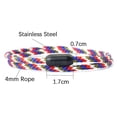 thumbnail image 5 of Noter Men Bracelet High Quality 2024 Stainless Steel Magnet Buckle Double Layer Macrame Braslet Outdoor Camping Nautical Braclet, 5 of 5