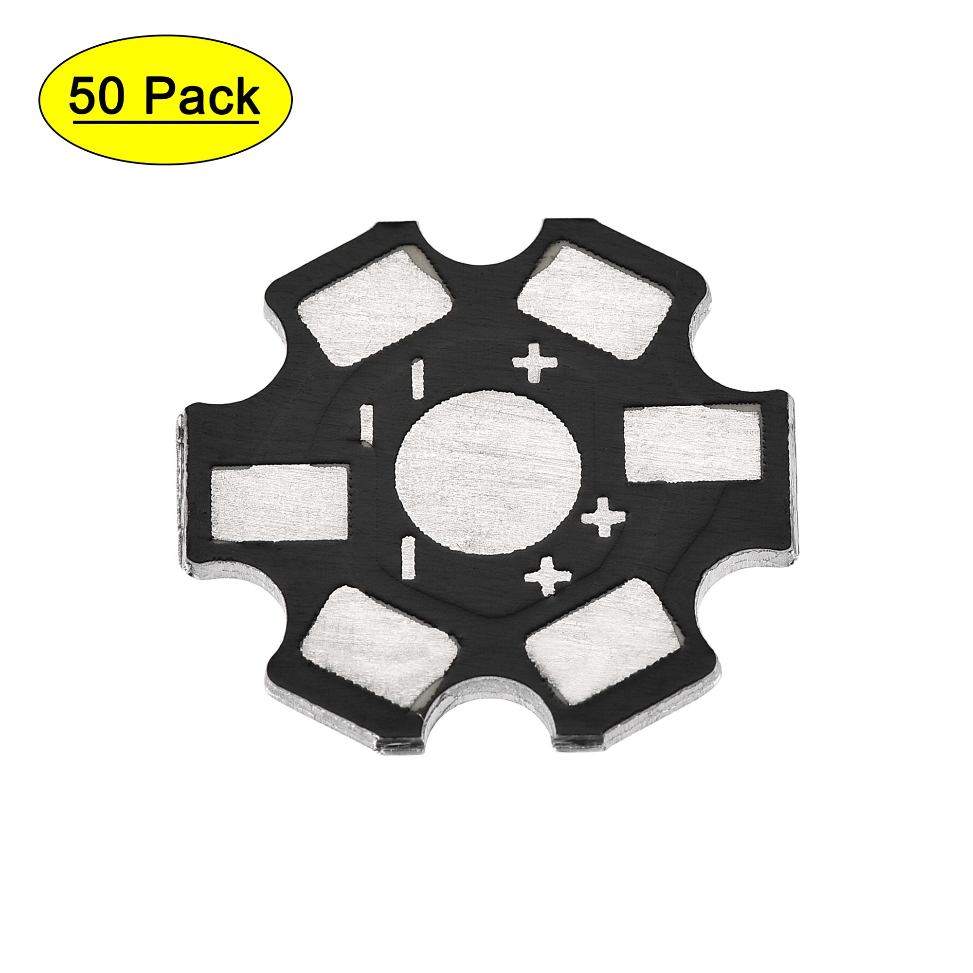 fleksibel Lull Abundantly Aluminum Base Plate Board LED Heatsink 20mm 2 Pin Black 50Pcs for DIY 1W 3W  COB LED Chips - Walmart.com
