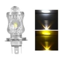 thumbnail image 3 of Bombillas LED para faros delanteros de motocicleta, 60000 K, doble cara, IP68, impermeables, 12 W, antiniebla, accesorios H4 Blanco Amarillo, 3 of 7