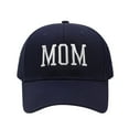 thumbnail image 2 of Adjustable Cotton Baseball Cap with MOM Embroidery, Washed Vintage Dad Hat for Women, Perfect Mother's Day Gift, Comfortable for Casual Wear and Street Style-Navy, 2 of 6