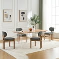 thumbnail image 5 of S-HOME Fabric Upholstered Wooden Dining Chairs Set of 2 in Classic Beige Perfect for Kitchen and Dining Room Décor，Grey, 5 of 15