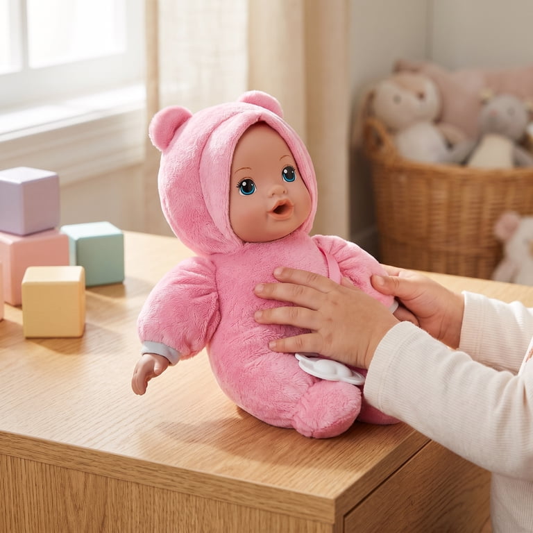 My Sweet Love 10-Inch Snuggly Baby Doll, Pink Bear Outfit photo 2