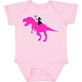 thumbnail image 3 of Inktastic Princess Riding Her T-rex Girls Baby Bodysuit, 3 of 5