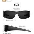 thumbnail image 6 of Bloomoak Polarized Sunglasses for Sensitive Eyes, Wrap Around, Super Black CAT 4, 6 of 7