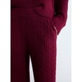 thumbnail image 4 of Free Assembly Women's and Women's Plus Cozy Yarn Cable Knit Sweatpants, 28.5" Inseam, Sizes XS-4X, 4 of 5