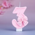 thumbnail image 2 of Elegant Pink Number Candle For Birthdays Weddings Pink Decoration, 2 of 16
