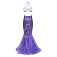 thumbnail image 2 of TSSOE Womens Mermaid Clothes Shell Cup Bra Fish Scale Metallic Shiny Maxi Skirt Theme Party Outfit Type C XL, 2 of 2