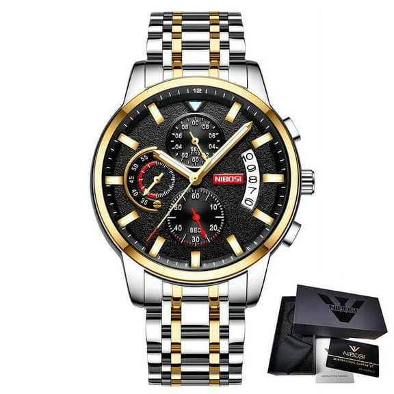 Nibosi Watch Brand Quartz Watch Men Sports Watches Men Steel Military Clock Waterproof Gold 2022 Wrist Watch Relogio Masculino - Quartz Wristwatches