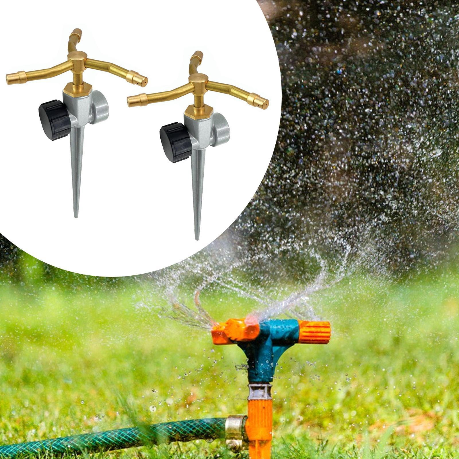 oshhni 2 Pieces 3 Arm Garden Sprinklers Lawn Sprinkler for Large Yard Area Watering
