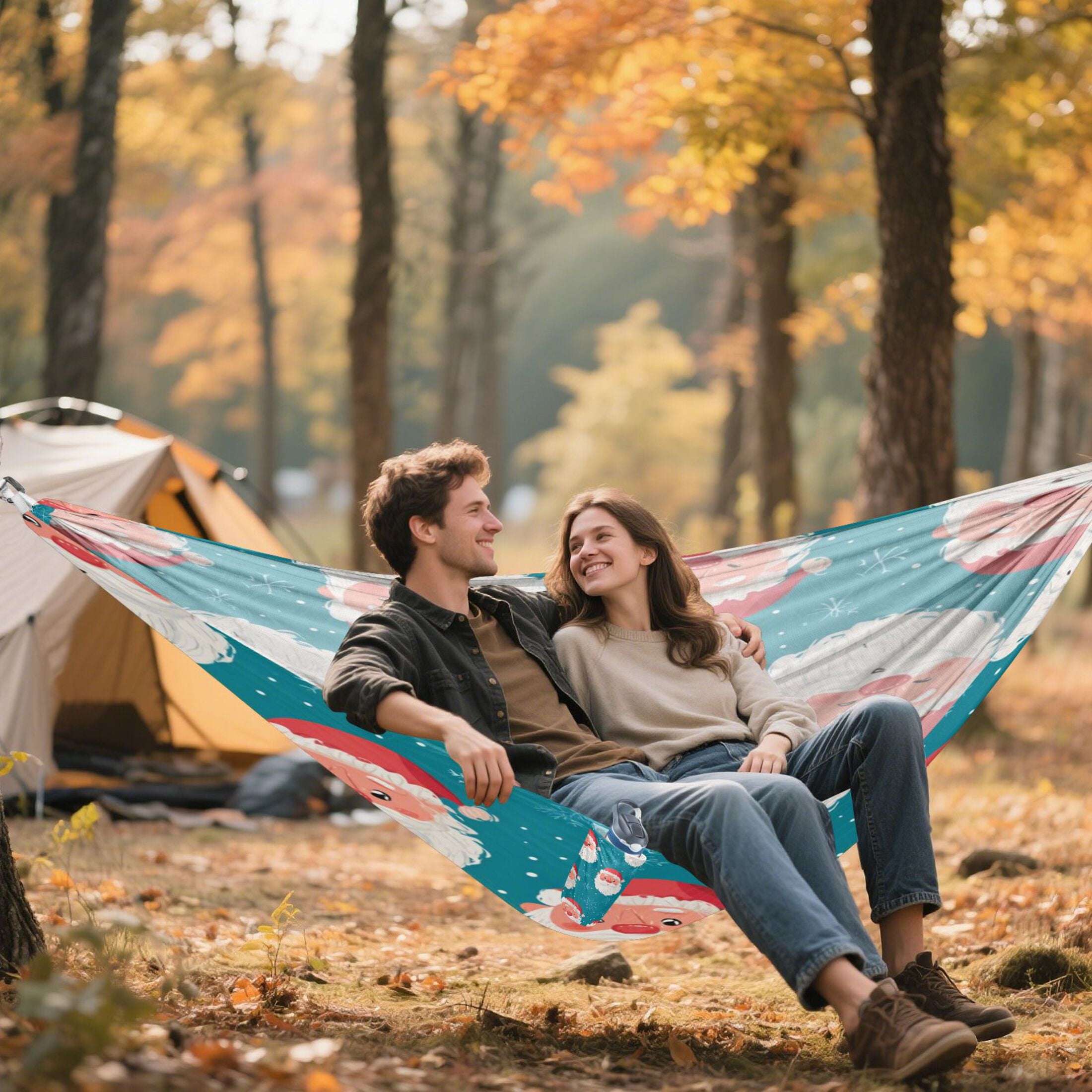 Hammock Camping Hammock Nylon Portable Hammock Travel Camping Hammock Santa Claus Face