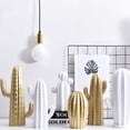 thumbnail image 4 of Adorno decorativo de mesa de cactus de resina, decoración de muebles de cactus, artesanía Gold_D, 4 of 9