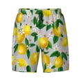 thumbnail image 4 of Lsque Mens Swim Trunks Lemon1 Pattern - Bathing Suit Compression Liner - Beach Swim Shorts Swimwear - (S-3XL) - Stretch Quick Dry -Small, 4 of 9
