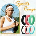 thumbnail image 3 of Avaner 6 Pack 3mm Silicone Wedding Ring for Women, Thin and Braided Rubber Band, Fashion, Colorful, Comfortable fit, Skin Safe, Size 10, 3 of 8