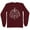 Maroon, variant on The Morbid the Merrier Long Sleeve Shirt Unisex Large Black