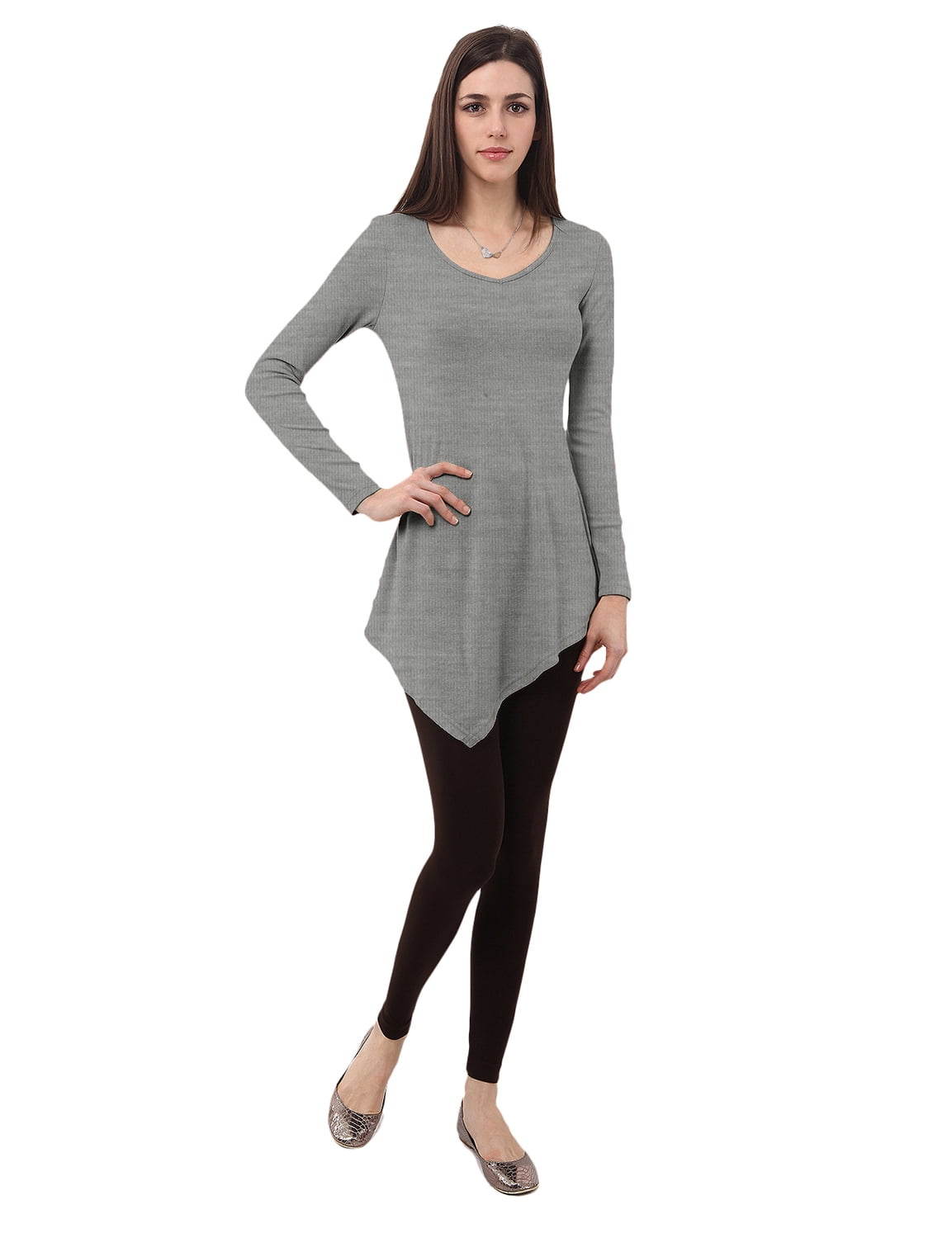 extra long tunic tops for leggings walmart