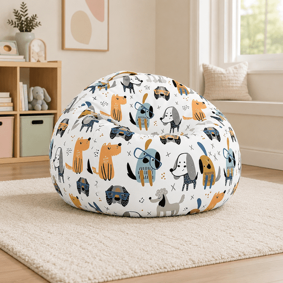 2.5FT Bean Bag Chair for Teens, Soft Small Reading Chair for Bedroom & Playroom