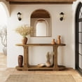 thumbnail image 2 of 63 Inch Solid Wood Console Table, Farmhouse Couch Table Behind Sofa with 2-Tier Shelf for Hallway, 2 of 5