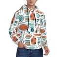 thumbnail image 2 of Uemuo Cute Tableware Pattern Men's Hoodie - Casual Pullover Hoodie with Kangaroo Pocket, Stylish Hooded Sweatshirt for Everyday Wear-XX-Large, 2 of 7