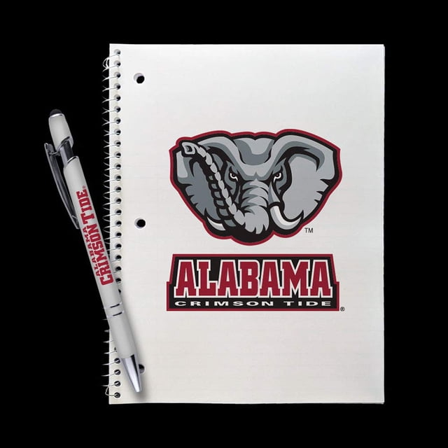 Set de regalo con bolígrafo de felicitación Alabama Crimson Tide con cuaderno y bolígrafo