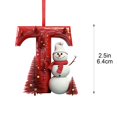 thumbnail image 3 of Cififendec Christmas 26‑Letter Acrylic Hanging Ornaments, Snowman Alphabet Pendant Decor for Xmas Tree Gift Bag Window Holiday Decor, 3 of 5