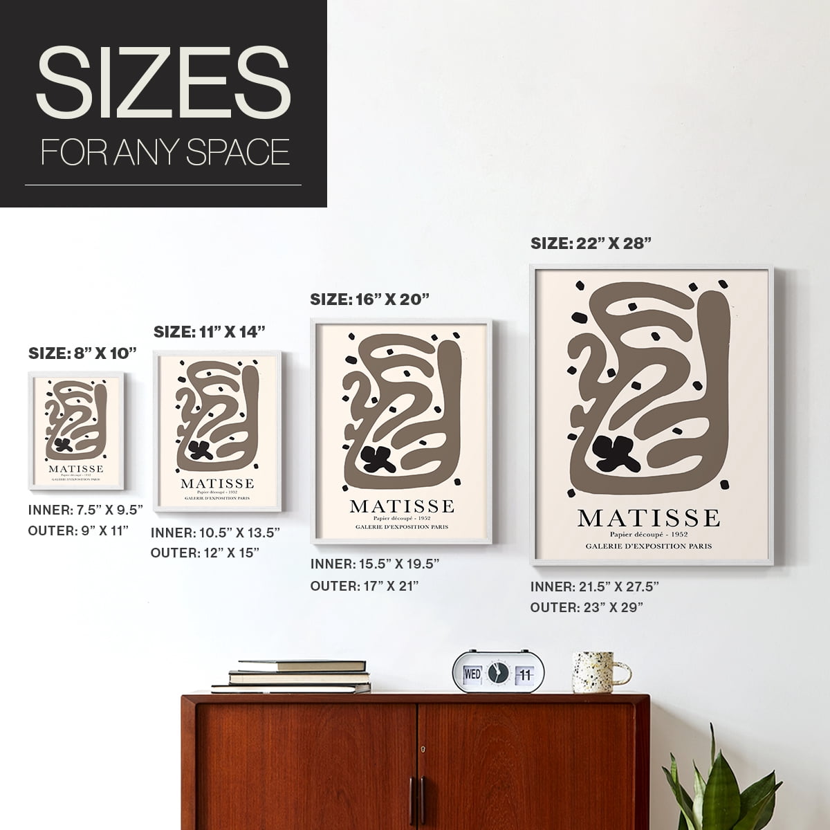 Matisse CCXX in Solid Wood 8 x 10 Framed Print