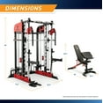 Marcy Pro Deluxe Smith Cage Home Gym System with Machine Cables and Crossover SM7553