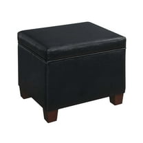 Convenience Concepts Designs4Comfort Madison Storage Ottoman, Black