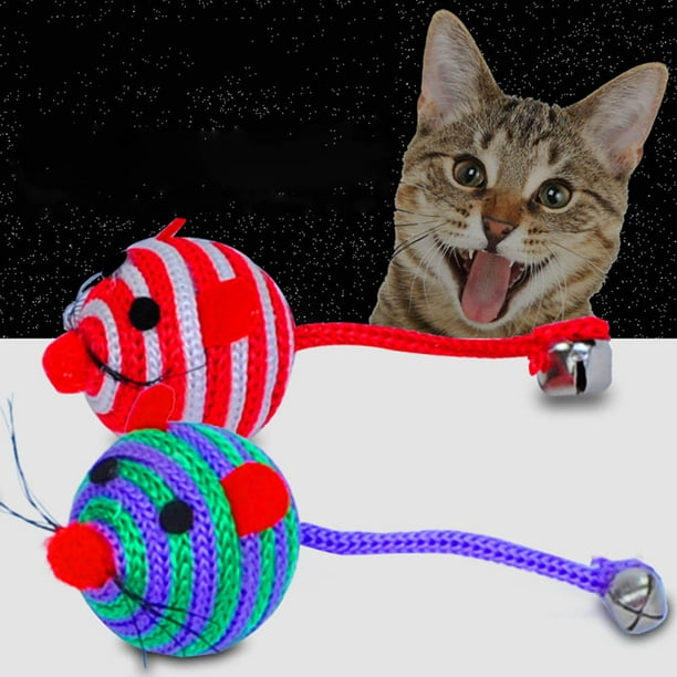 Flmtop Ball Toy Cartoon Stripe Pet Supplies Nylon Rope Round Ball