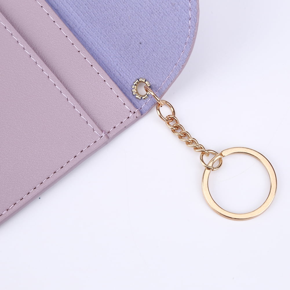 Toughergun Womens Keychain Wallet Slim Front Pocket Minimalist RFID  Blocking Credit Card Coin Change Holder Purse Wallet (Light Purple)