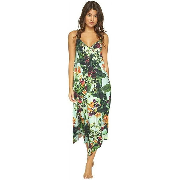 PilyQ FLORA Lynn Floral Midi Dress Cover-Up, US X-Small/Small