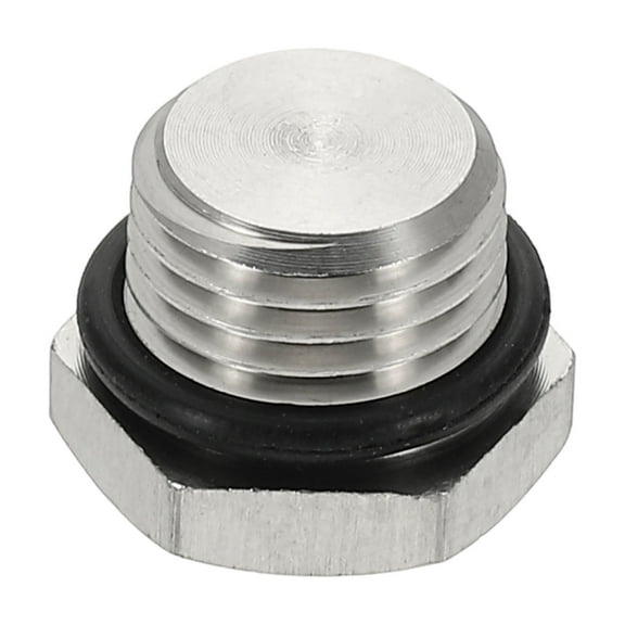 Uxcell Pipe Plug Fitting, Stainless Steel Male Outer Hex Thread for Plumbing Fixed with Sealing Rubber NPT1/4