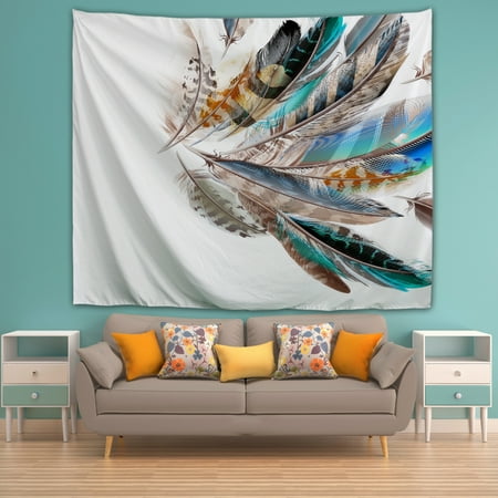 Tapestry Wall Hanging Feathers Colorful Grey Brown Mint Turquoise Spring Fall Home Decor Bedroom Living Room Nbsp Premium Peached Material Canada - Brown And Turquoise Wall Art Tapestry Wall Hanging Feathers Colorful Grey Brown Mint Turquoise Spring Fall Home Decor Bedroom Living Room Nbsp Premium Peached Material Canada - Brown And Turquoise Wall Art