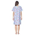 thumbnail image 4 of Casual Nights Women's Zipper Front House Dress Short Sleeves Embroidered Seersucker Housecoat Duster Lounger, 4 of 5