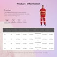 thumbnail image 7 of YiZYiF Mens Firefighter Costume Adults Fireman Cosplay Reflective Strips Jacket with Pants 4Pcs Sets Red Short Sleeve 170, 7 of 7